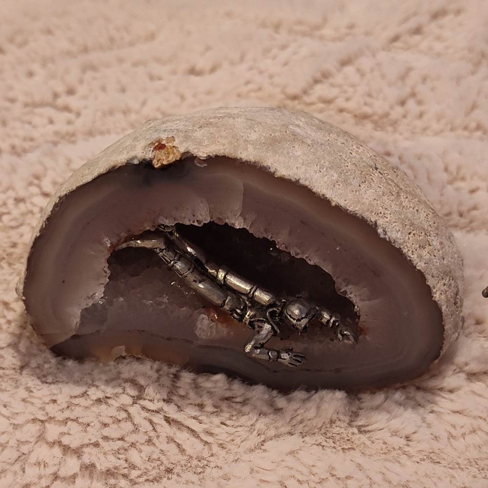 Geode With Pewter Diver